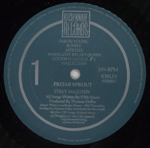 Prefab Sprout Steve McQueen - EX vinyl LP album (LP record) UK PRELPST197611