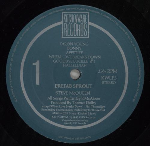 Prefab Sprout Steve McQueen - Promo Stamped Sleeve vinyl LP album (LP record) UK PRELPST811046