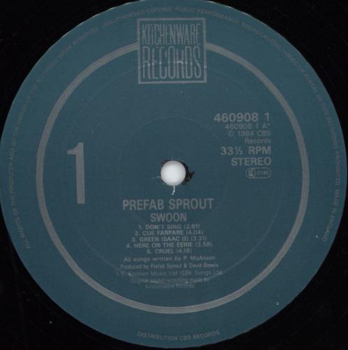 Prefab Sprout Swoon - 2nd - Gold promo stamped vinyl LP album (LP record) UK PRELPSW784138