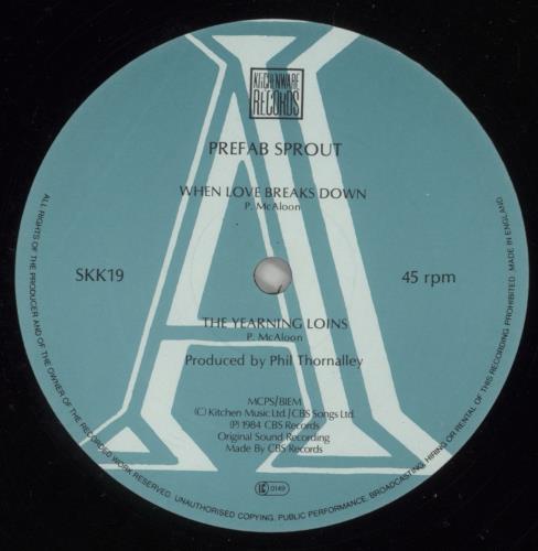 Prefab Sprout When Love Breaks Down 12" vinyl single (12 inch record / Maxi-single) UK PRE12WH108803
