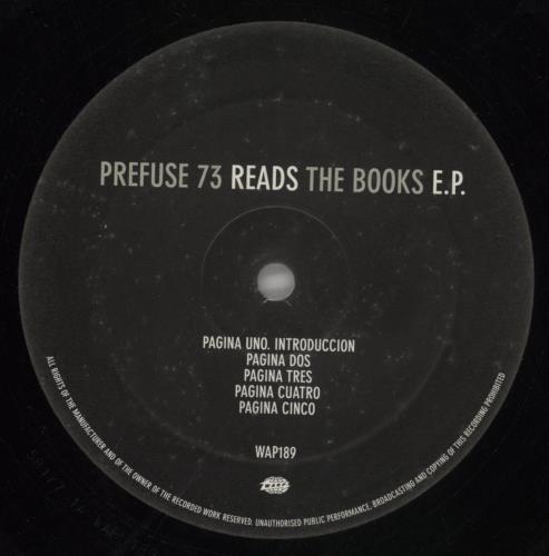 Prefuse 73 Prefuse 73 Reads The Books E.P. 12" vinyl single (12 inch record / Maxi-single) UK P7312PR859725