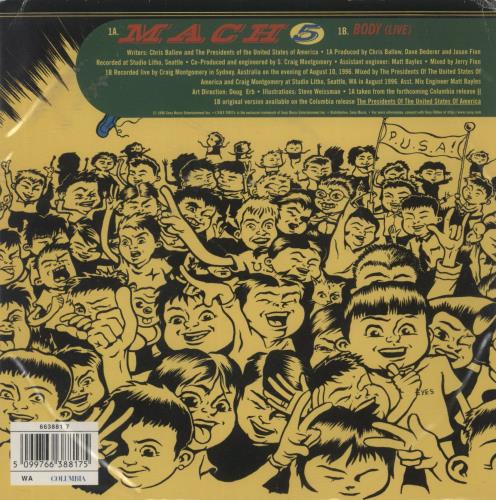 Presidents Of The USA Mach 5 7" vinyl picture disc (7 inch picture disc single) UK PSA7PMA867794