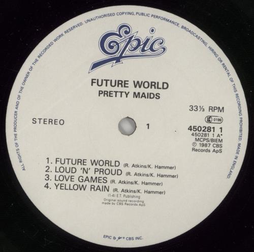 Pretty Maids Future World vinyl LP album (LP record) UK PSJLPFU591336