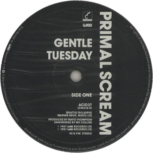 Primal Scream Gentle Tuesday 12" vinyl single (12 inch record / Maxi-single) UK PML12GE64309
