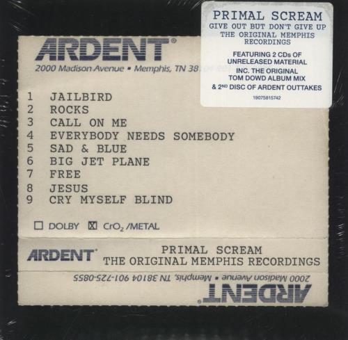 Primal Scream Give Out But Don't Give Up: The Original Memphis Recordings - Sealed + Promo Stickered 2 CD album set (Double CD) UK PML2CGI869229
