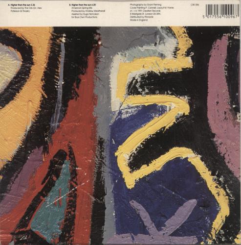 Primal Scream Higher Than The Sun 7" vinyl single (7 inch record / 45) UK PML07HI160654