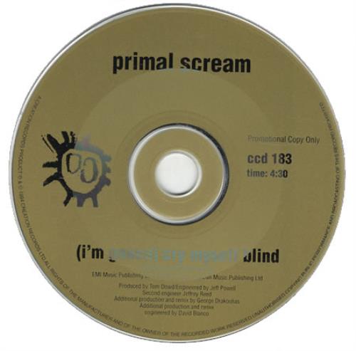 Primal Scream I'm Gonna Cry Myself Blind CD single (CD5 / 5") UK PMLC5IM37664