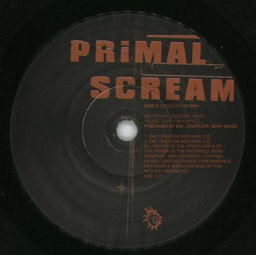Primal Scream Kowalski 7" vinyl single (7 inch record / 45) UK PML07KO165511