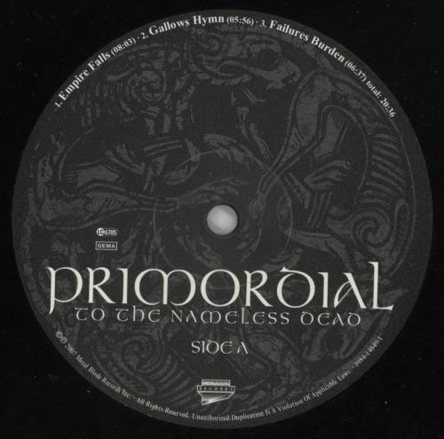Primordial To The Nameless Dead - 180g 2-LP vinyl record set (Double LP Album) German 2SI2LTO868509
