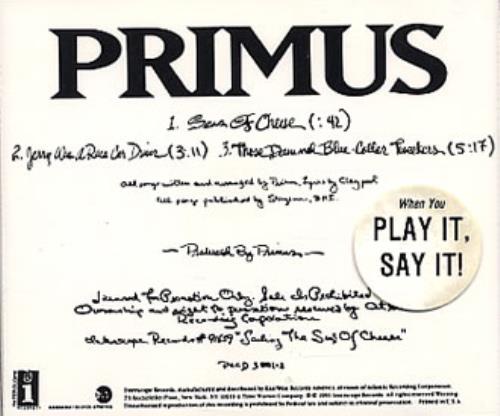 Primus Primus CD single (CD5 / 5") US PI5C5PR346849