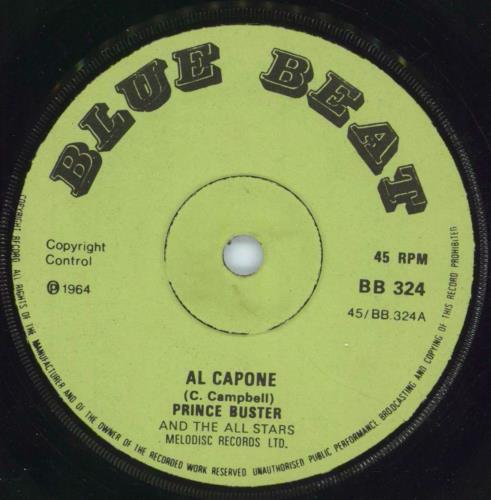 Prince Buster Al Capone - Green label 7" vinyl single (7 inch record / 45) UK BUP07AL669669