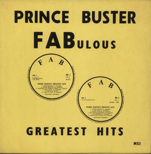 Prince Buster FABulous Greatest Hits - blue label - VG vinyl LP album (LP record) UK BUPLPFA879172