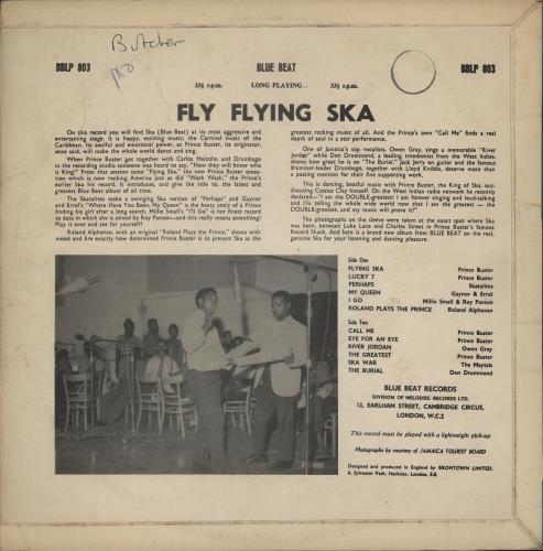Prince Buster Fly Flying Ska - 1st vinyl LP album (LP record) UK BUPLPFL764658