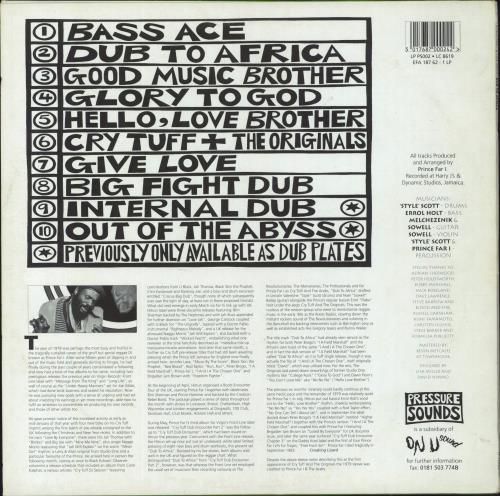 Prince Far I Dub To Africa vinyl LP album (LP record) UK PFILPDU805043