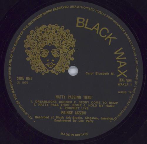 Prince Jazzbo Natty Passing Thru' vinyl LP album (LP record) UK P18LPNA821205