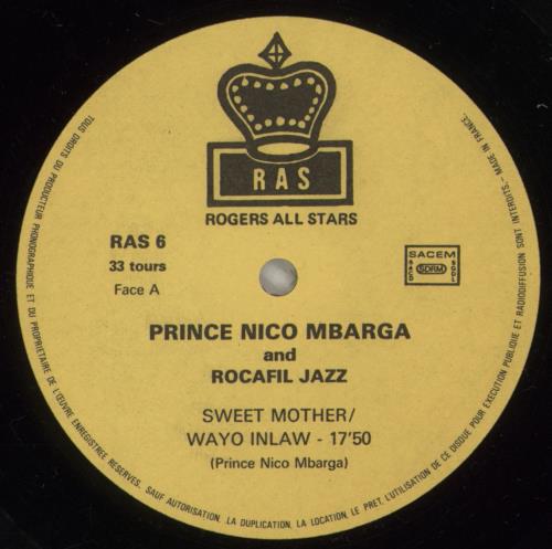 Prince Nico Mbarga Sweet Mother vinyl LP album (LP record) African -TQLPSW882575