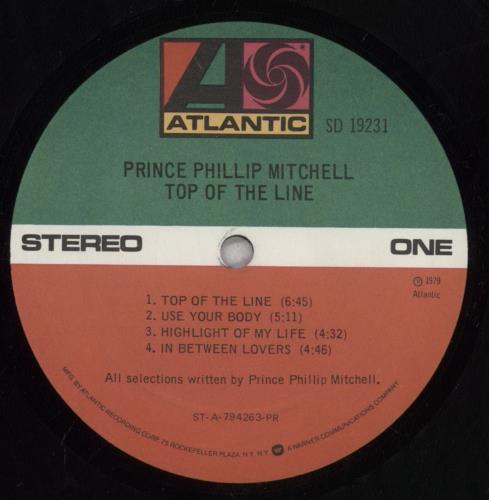 Prince Phillip Mitchell Top Of The Line vinyl LP album (LP record) US P9JLPTO848165