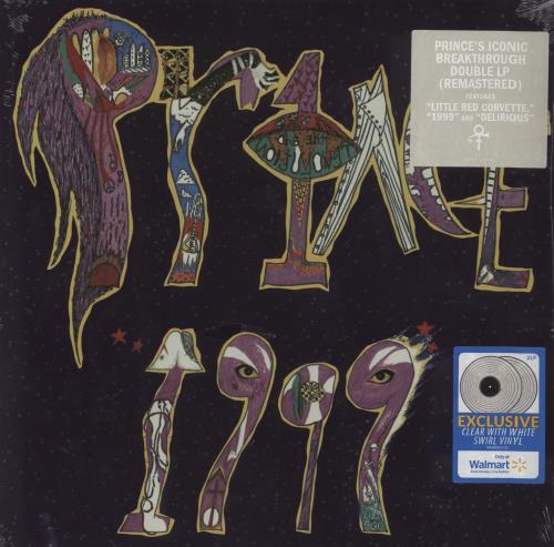 Prince 1999 - Clear With White Swirl Vinyl - Sealed 2-LP vinyl record set (Double LP Album) US PRI2LCL855402