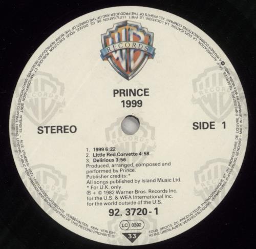 Prince 1999 - Nineteen Ninety Nine - VG 2-LP vinyl record set (Double LP Album) UK PRI2LNI719264