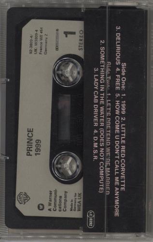 Prince 1999 Ninteen cassette album UK PRICLNI776788