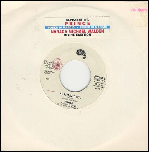 Prince Alphabet St. 7" vinyl single (7 inch record / 45) Italian PRI07AL201362