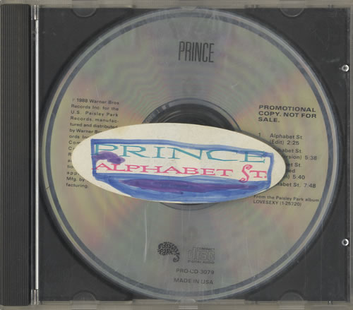 Prince Alphabet Street - Ex CD single (CD5 / 5") US PRIC5AL534186