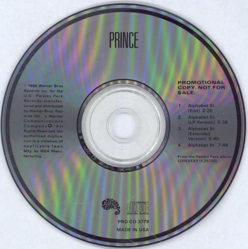 Prince Alphabet Street CD single (CD5 / 5") US PRIC5AL16636