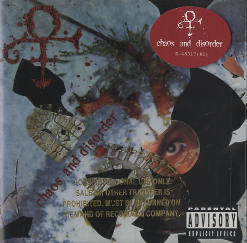 Prince Chaos And Disorder - Gold promo stamped CD album (CDLP) US PRICDCH528225
