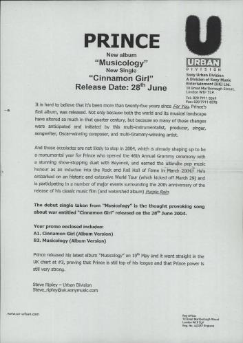 Prince Cinnamon Girl 12" vinyl single (12 inch record / Maxi-single) UK PRI12CI291295