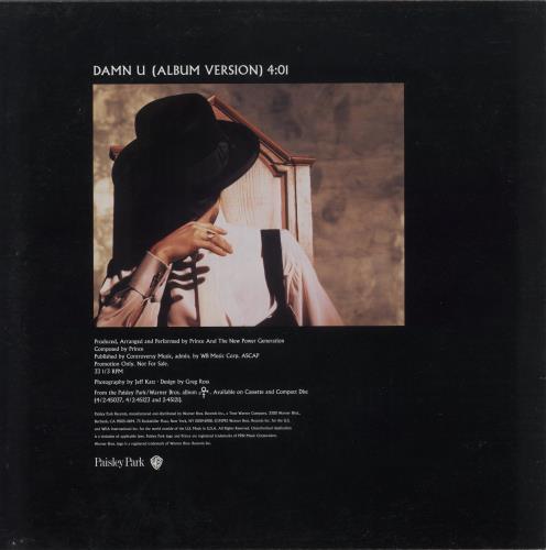 Prince Damn U 12" vinyl single (12 inch record / Maxi-single) US PRI12DA885229