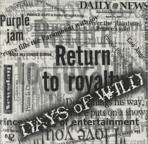Prince Days Of Wild CD single (CD5 / 5") US PRIC5DA466732