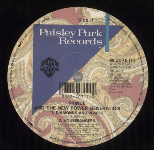 Prince Diamonds & Pearls 12" vinyl single (12 inch record / Maxi-single) UK PRI12DI46416