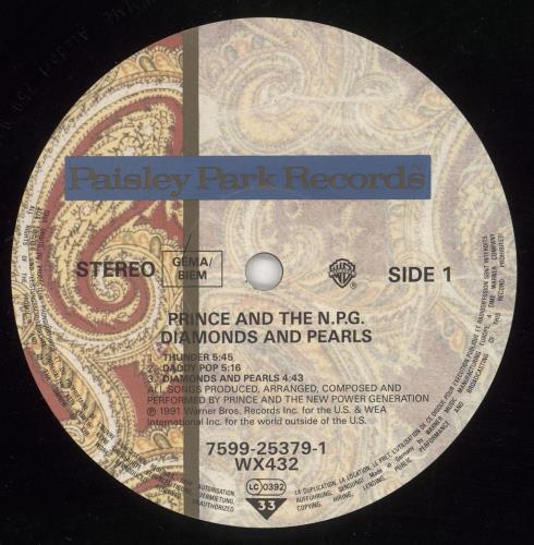 Prince Diamonds And Pearls - 1st 2-LP vinyl record set (Double LP Album) UK PRI2LDI733917