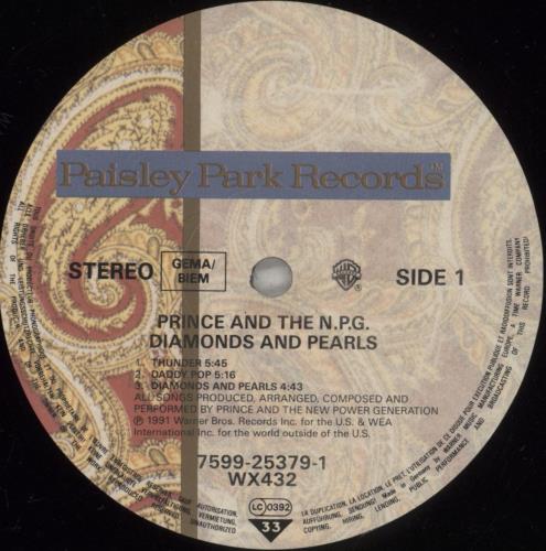 Prince Diamonds And Pearls - VG 2-LP vinyl record set (Double LP Album) UK PRI2LDI778625