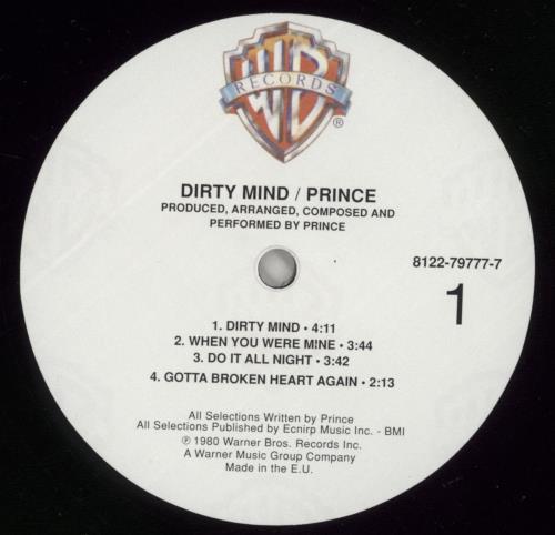 Prince Dirty Mind vinyl LP album (LP record) UK PRILPDI763960