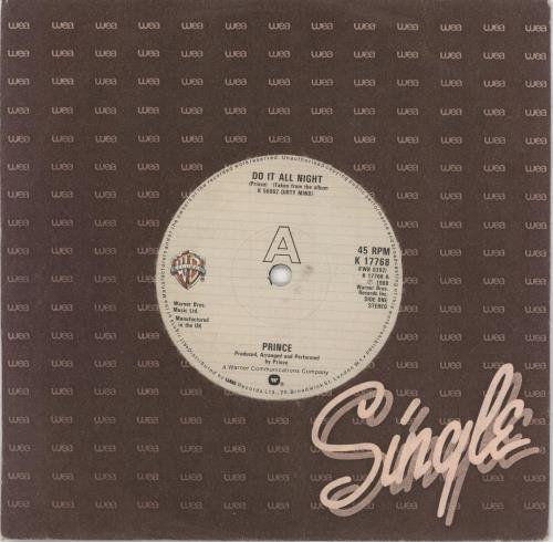 Prince Do It All Night 7" vinyl single (7 inch record / 45) UK PRI07DO03061