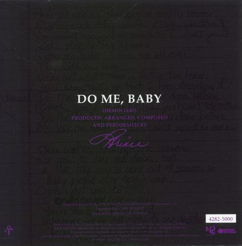 Prince Do Me, Baby - Purple Vinyl 7" vinyl single (7 inch record / 45) US PRI07DO865680