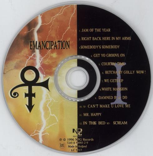 Prince Emancipation 3-CD album set (Triple CD) Dutch PRI3CEM899354