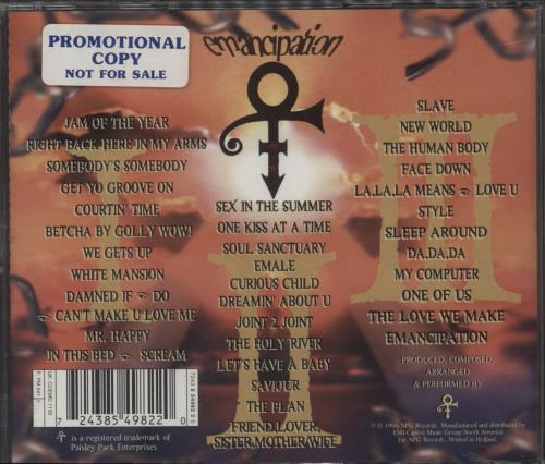 Prince Emancipation 3-CD album set (Triple CD) Dutch PRI3CEM899354