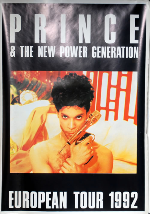 Prince European Tour 1992 poster UK PRIPOEU09718