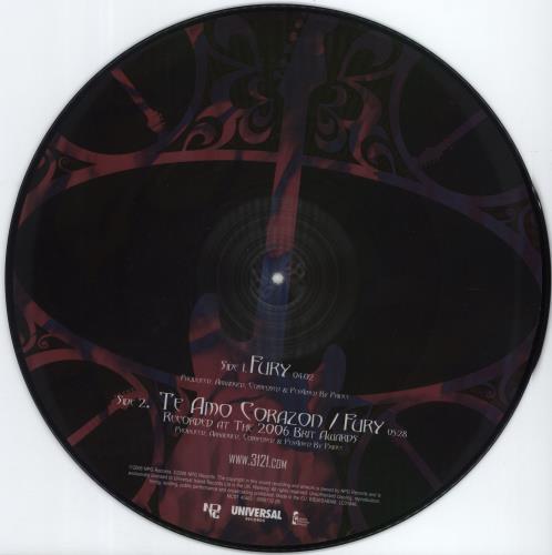 Prince Fury - EX 12" vinyl picture disc (12 inch picture record) UK PRI2PFU778533