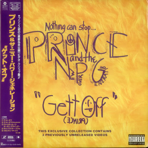 Prince Gett Off laserdisc / lazerdisc Japanese PRILZGE18744