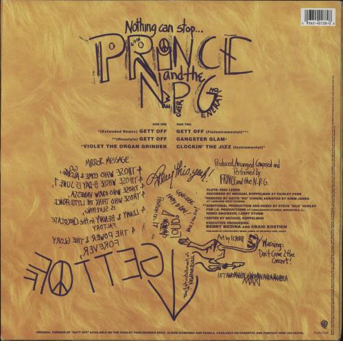Prince Gett Off 12" vinyl single (12 inch record / Maxi-single) US PRI12GE03378