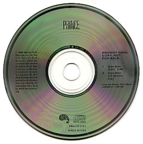 Prince Glam Slam CD single (CD5 / 5") US PRIC5GL02055