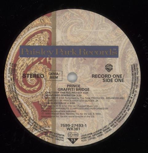 Prince Graffiti Bridge - EX 2-LP vinyl record set (Double LP Album) UK PRI2LGR719243