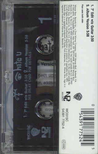 Prince I Hate U - Clear cassette single UK PRICSIH778641