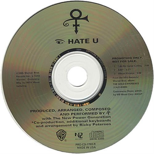 Prince I Hate U CD single (CD5 / 5") US PRIC5IH53429