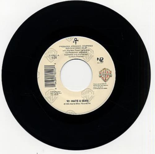 Prince I Hate U 7" vinyl single (7 inch record / 45) US PRI07IH56364
