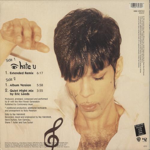 Prince I Hate You 12" vinyl single (12 inch record / Maxi-single) German PRI12IH52289