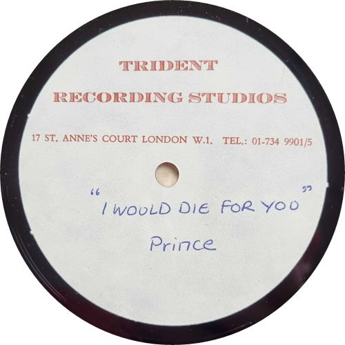 Prince I Would Die For You acetate UK PRIATIW772993